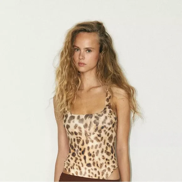 Leopard Print Women's Top bodysuit